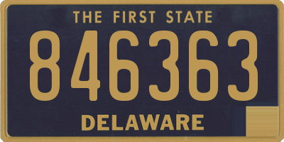 DE license plate 846363