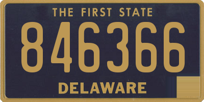DE license plate 846366