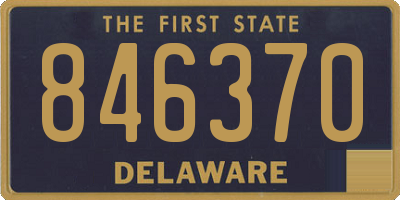 DE license plate 846370
