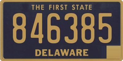 DE license plate 846385