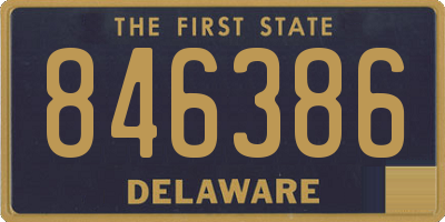 DE license plate 846386