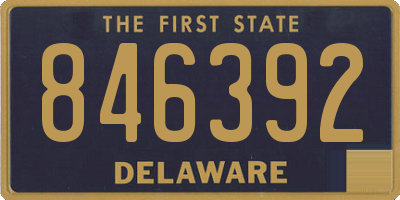 DE license plate 846392