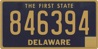 DE license plate 846394