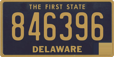DE license plate 846396