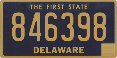 DE license plate 846398