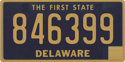 DE license plate 846399