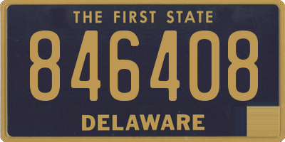 DE license plate 846408