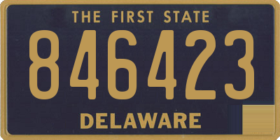 DE license plate 846423