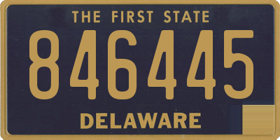 DE license plate 846445