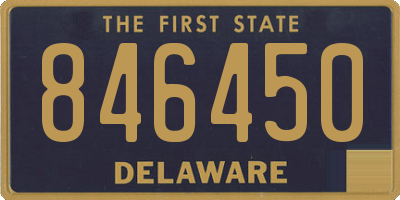 DE license plate 846450