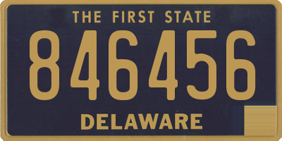 DE license plate 846456