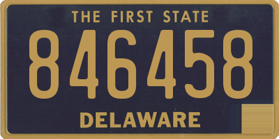 DE license plate 846458