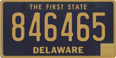 DE license plate 846465