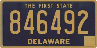 DE license plate 846492
