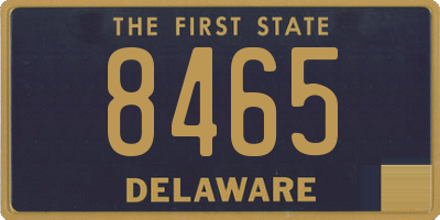 DE license plate 8465