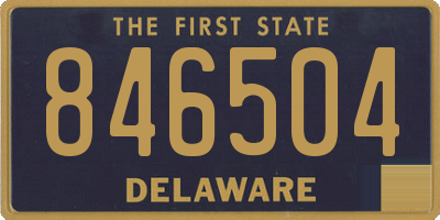 DE license plate 846504