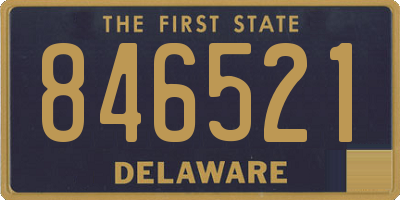 DE license plate 846521