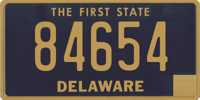 DE license plate 84654