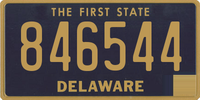 DE license plate 846544