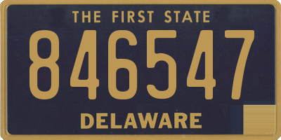DE license plate 846547