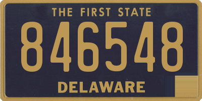 DE license plate 846548