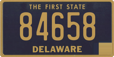 DE license plate 84658
