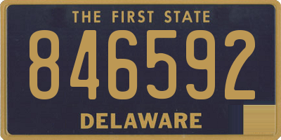 DE license plate 846592