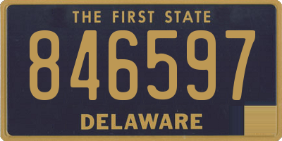 DE license plate 846597