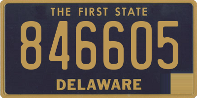 DE license plate 846605