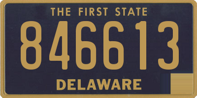 DE license plate 846613