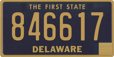 DE license plate 846617