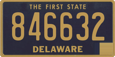 DE license plate 846632