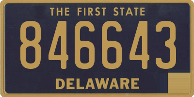 DE license plate 846643