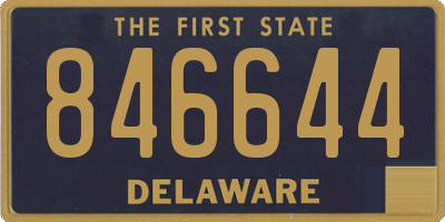DE license plate 846644