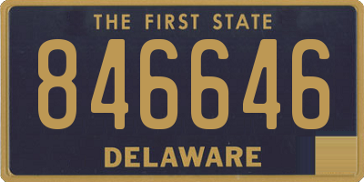DE license plate 846646