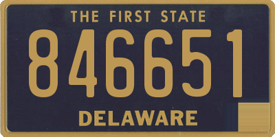 DE license plate 846651