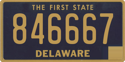 DE license plate 846667
