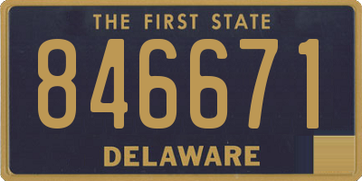 DE license plate 846671