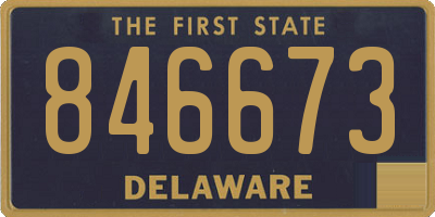 DE license plate 846673