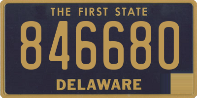 DE license plate 846680