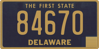 DE license plate 84670