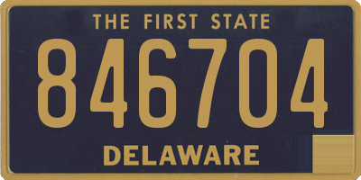 DE license plate 846704