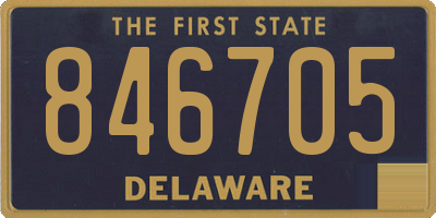 DE license plate 846705
