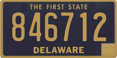 DE license plate 846712