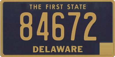 DE license plate 84672