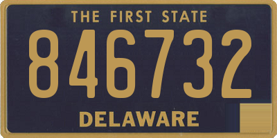 DE license plate 846732