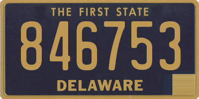 DE license plate 846753