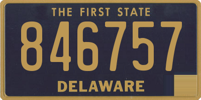 DE license plate 846757