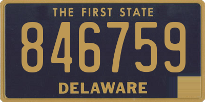 DE license plate 846759