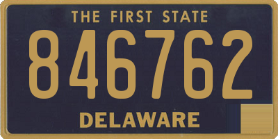 DE license plate 846762